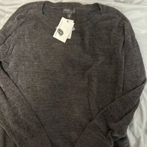 Barefoot Dreams Charcoal Crewneck Sweater